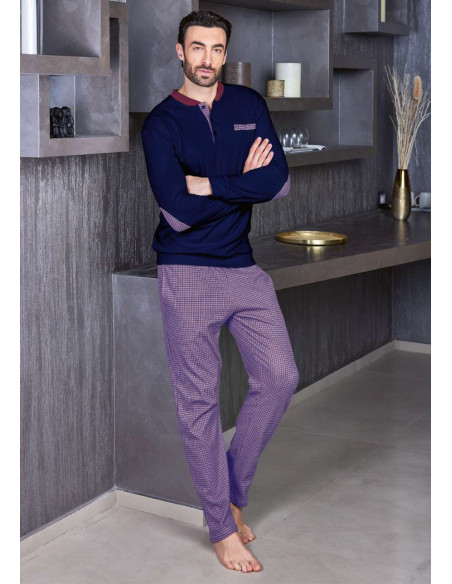 Men's warm cotton jersey pajamas Intimami IU391 Men's warm cotton jersey pajamas Intimami IU391