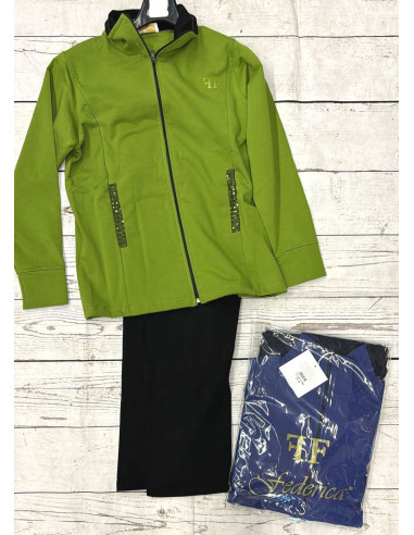 Tuta donna in cotone pesante elasticizzato Federica FF2409