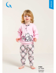 Newborn warm cotton jersey pajamas Gary V10001 2