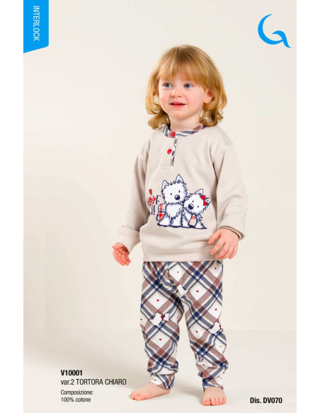 Newborn warm cotton jersey pajamas Gary V10001