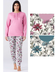 Pigiama donna in jersey di cotone caldo Karelpiu' KY7031