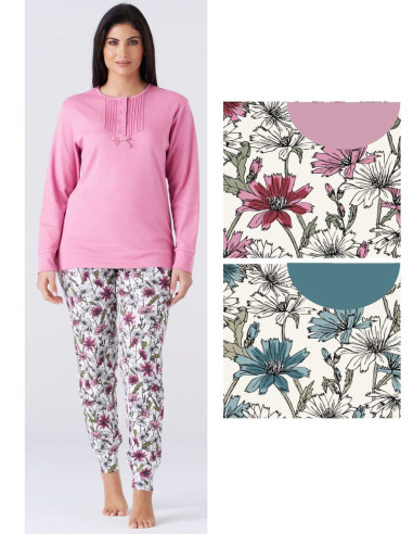 Pigiama donna in jersey di cotone caldo Karelpiu' KY7031