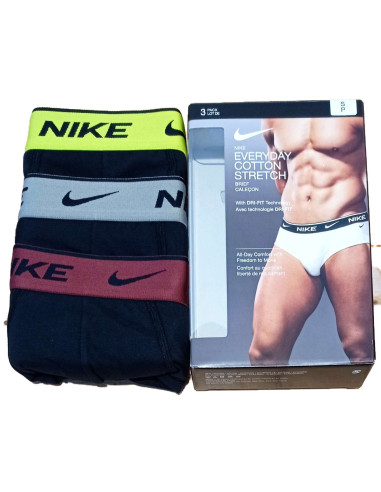 Gruppo 3 slip uomo in cotone elasticizzato Nike KE1006