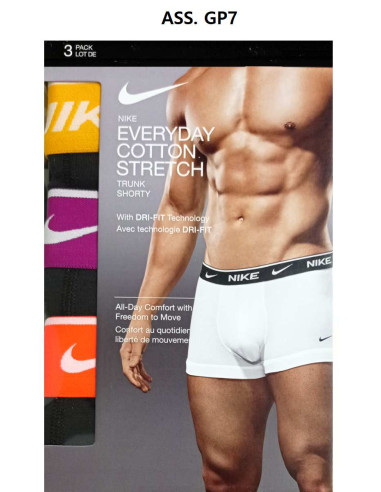 Gruppo 3 boxer uomo in cotone elasticizzato Nike KE1008-GP7