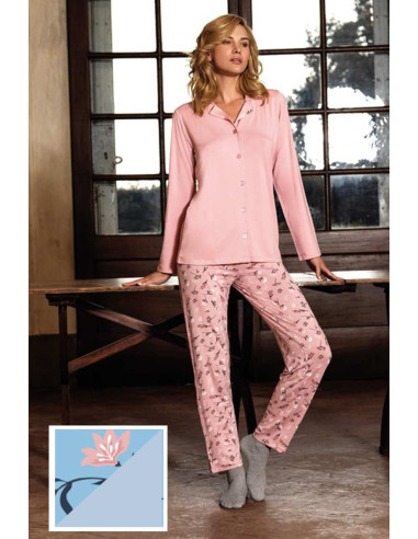 Pigiama donna in jersey di viscosa a manica lunga SieLei Spring SI14 Pigiama donna in jersey di viscosa a manica lunga SieLei Spring SI14