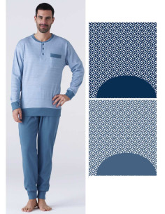 Men's warm cotton jersey pajamas Karelpiu' KY7107