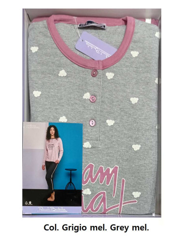 Pigiama donna in jersey di cotone caldo Renato Balestra RI613 Pigiama donna in jersey di cotone caldo Renato Balestra RI613