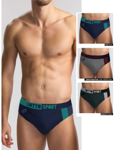 Gruppo 6 slip uomo in cotone elasticizzato Lotto LS1335