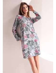 Women warm cotton jersey nightdress Infiore Apparel APP632086