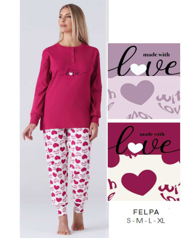 Women's warm plush cotton pajamas Karelpiu' KY7268