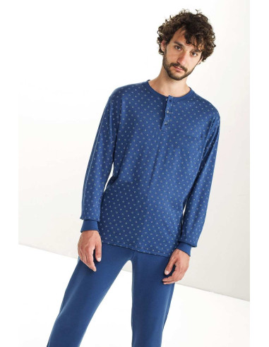 Pigiama uomo in jersey di cotone caldo StellaDueGi U9301