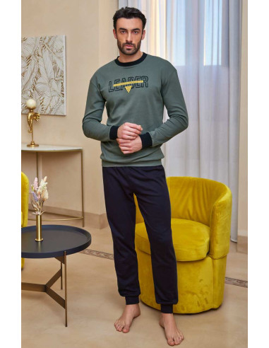 Men's warm cotton jersey pajamas Intimami IU397