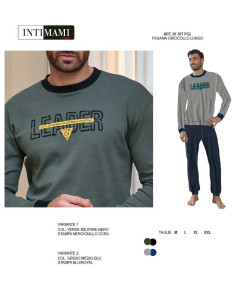 Men's warm cotton jersey pajamas Intimami IU397 2