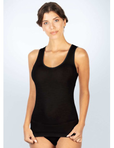 Woman wool and silk wide shoulder vest Egi 141SL 2