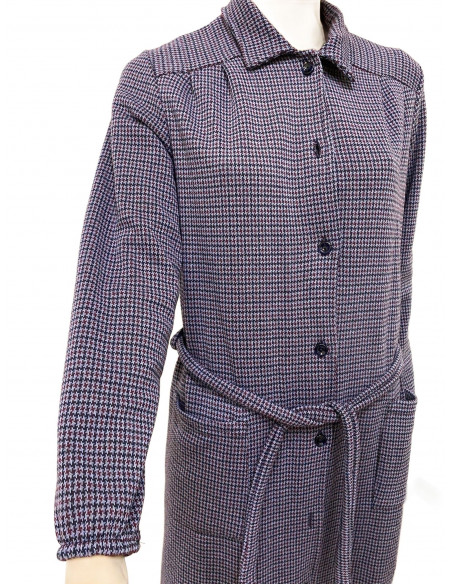 Ladies fleece jersey long sleeves classic dress Flora V01 Ladies fleece jersey long sleeves classic dress Flora V01