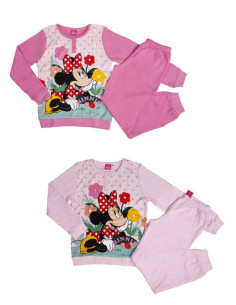 Pigiama da bambina in jersey di CALDO cotone Disney Minnie MIN1509