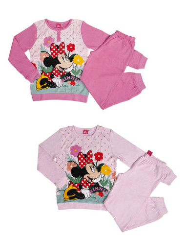 Pigiama da bambina in jersey di CALDO cotone Disney Minnie MIN1509