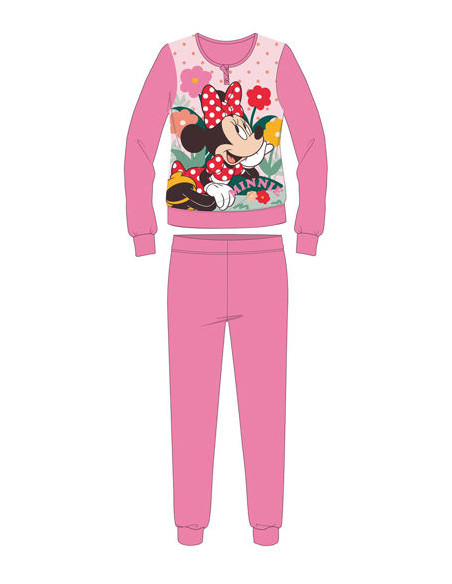 Girl warm cotton jersey pajamas Disney Minnie MIN1509 Girl warm cotton jersey pajamas Disney Minnie MIN1509