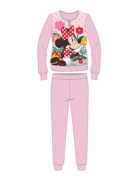 Girl warm cotton jersey pajamas Disney Minnie MIN1509 Girl warm cotton jersey pajamas Disney Minnie MIN1509