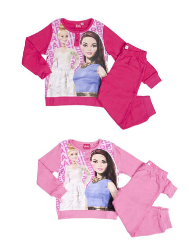Pigiama da bambina in jersey di CALDO cotone Barbie BAR1510