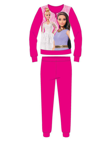 Girl warm cotton jersey pajamas Barbie BAR1510 Girl warm cotton jersey pajamas Barbie BAR1510