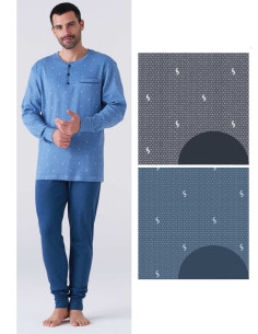 Men's warm cotton jersey pajamas Karelpiu' KY7115