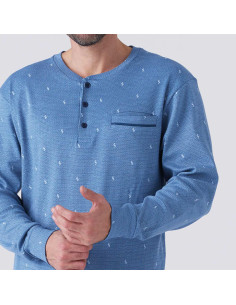 Men's warm cotton jersey pajamas Karelpiu' KY7115 2