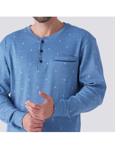 Men's warm cotton jersey pajamas Karelpiu' KY7115