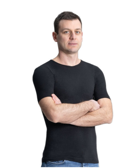 Men's crew neck short sleeve Ultralight Cashmere Sweater Prisco Mr Cash