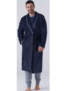 Men's warm coral fleece dressing gown Karel KF7302