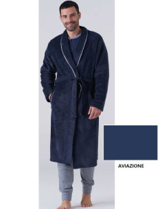 Men's warm coral fleece dressing gown Karel KF7302 2