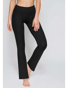 Pantaleggings donna a zampa in cotone felpato elasticizzato Jadea Basic 4369 2