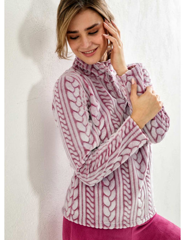 Pigiama donna in caldo pile coral Il Granchio Lady GP6086
