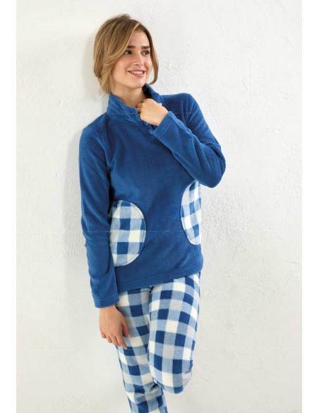 Women's warm coral pile pajamas Il Granchio Lady GP6087