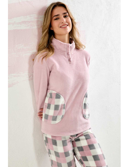 Pigiama donna in caldo pile coral Il Granchio Lady GP6087 Pigiama donna in caldo pile coral Il Granchio Lady GP6087