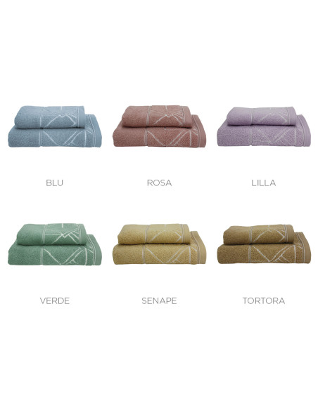 ASCIUGAMANO SPUGNA DI COTONE SET 1+1 VINGI VITTORIA