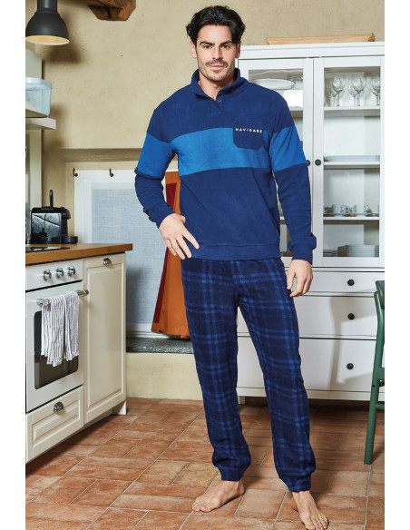 Men's warm pile pajamas Navigare 141734 Men's warm pile pajamas Navigare 141734