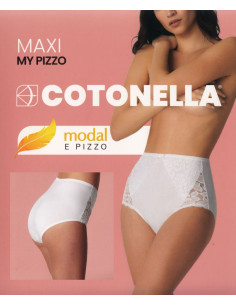 Woman stretch cotton-modal briefs with lace Cotonella ADC90 2