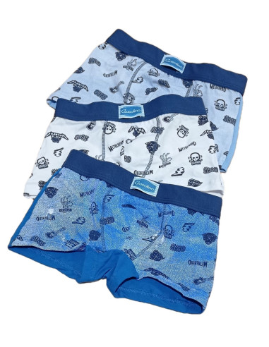 Group 3 boy stretch cotton boxer Gasoline 3410