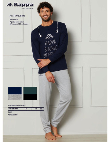 Men's seraphine cotton jersey pajamas Kappa KMS25408 Men's seraphine cotton jersey pajamas Kappa KMS25408