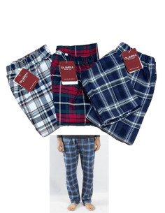 Pantalone pigiama uomo in caldo tessuto di flanella Olimpia 708