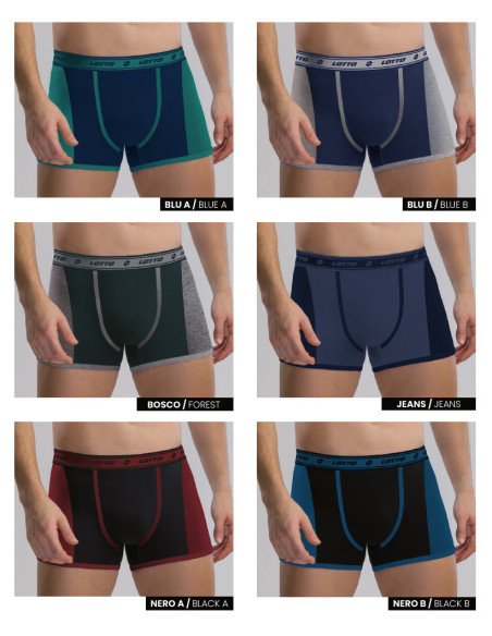 Group 6 men's stretch cotton boxer Lotto LB1337