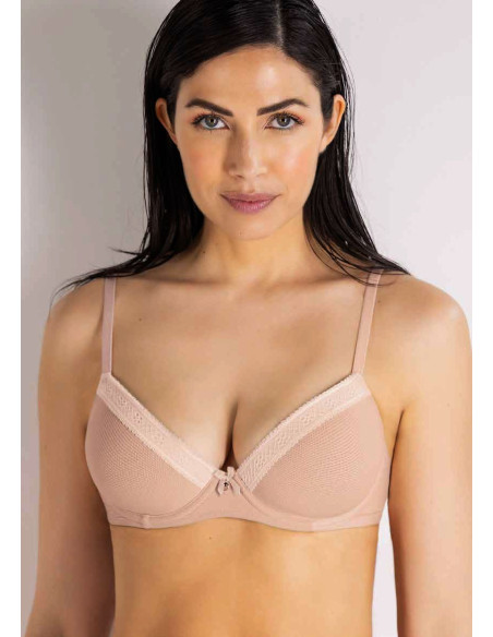 Padded balcony bra in micro-operated and lace SieLei Darling 1882 Padded balcony bra in micro-operated and lace SieLei Darling 1882