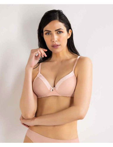 Padded unwired bra in micro-operated and lace SieLei Darling 1876