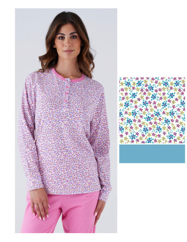 Women's seraphine cotton jersey pajamas Karelpiu' KC8043