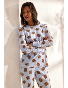 Woman's cotton jersey pajamas Enrico Coveri EP5247