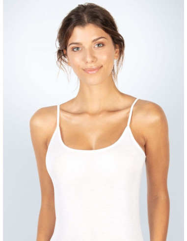 Canottiera donna spallina stretta in filo di Scozia Egi 127 SS