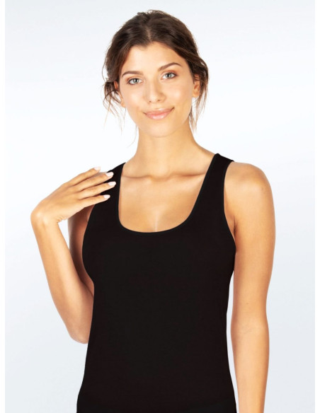 Canottiera donna a spalla larga in filo di Scozia Egi 129 SL