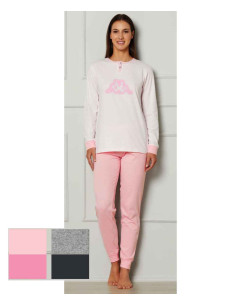 Women's cotton jersey long pajamas Kappa KWS25500