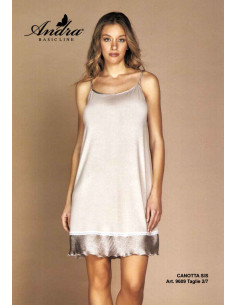 Woman viscose and saten thin straps nightdress Andra 9609 2